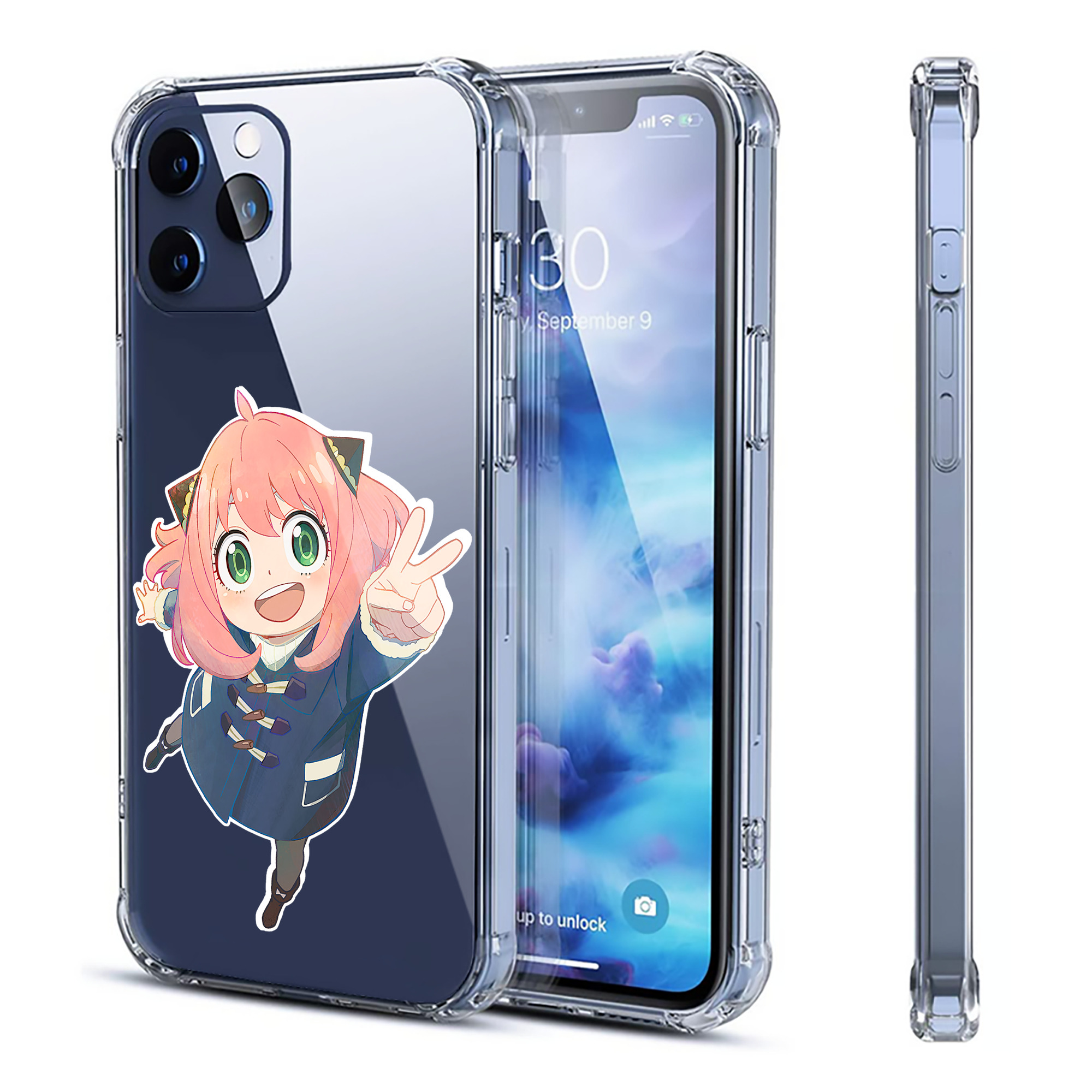 （画像用） SPY×FAMILY间谍家家酒 【iPhone 12シリーズ対応】透明スマホケース（クリアソフトケース）